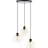 Brilliant Casto Pendelleuchte Glas Pendelleuchte Metall Schwarz Beige | 510mm - Geeignet für 3x E27