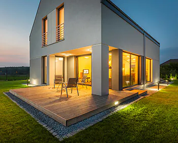 Beispiel einer Terrassenbeleuhtung 